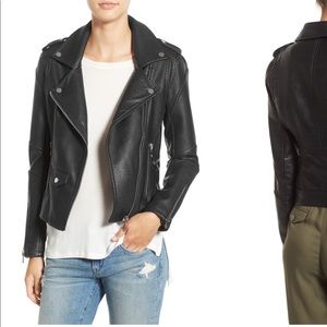 Blank NYC Black Faux Leather Moto Biker Jacket